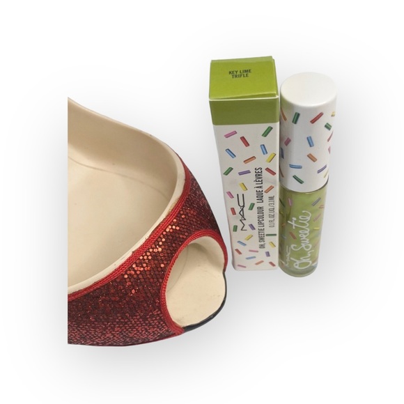 new MAC ★ Oh Sweetie Lip Topper Sheer Gloss ★ Key Lime ★ Green Metallic Lippy ★ - Picture 11 of 16